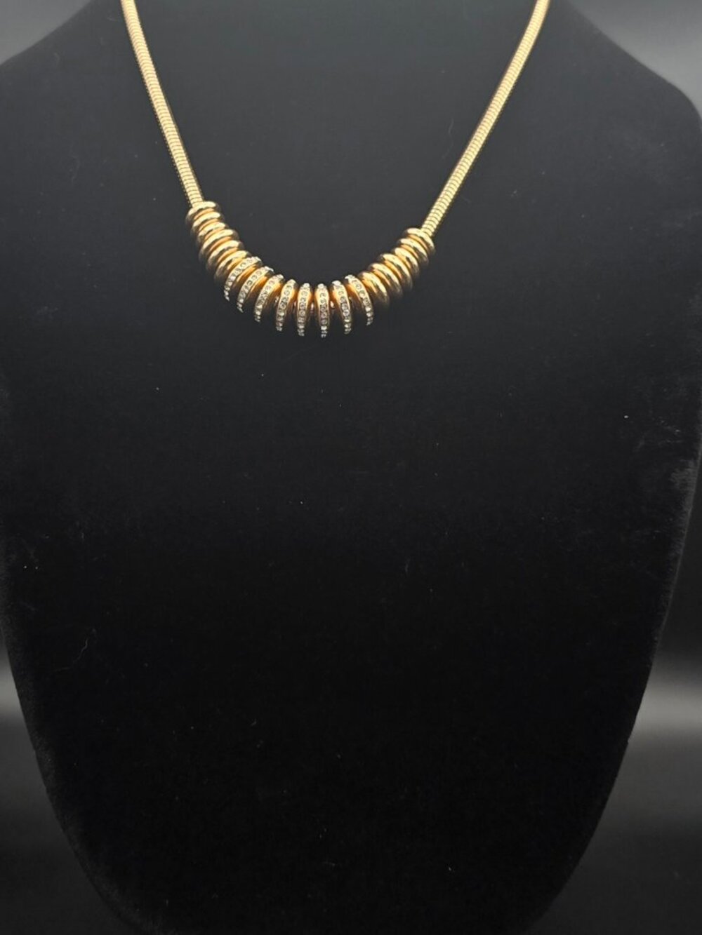 Vintage Avon "FOREVER" Selected by Paula Abdul Gold Tone and Rhinestone Ne